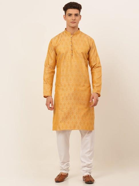 jompers gold regular fit printed kurta set