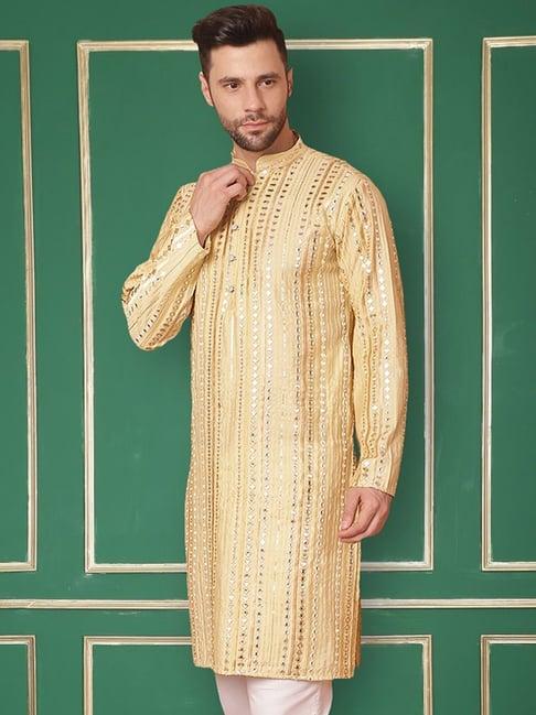 jompers golden regular fit embellished kurta