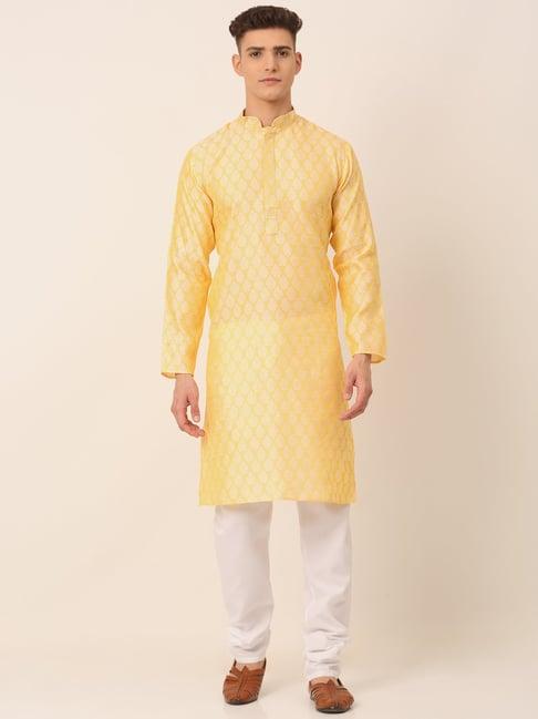 jompers golden regular fit embroidered kurta set