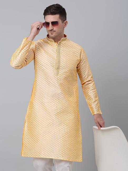 jompers golden regular fit embroidered kurta