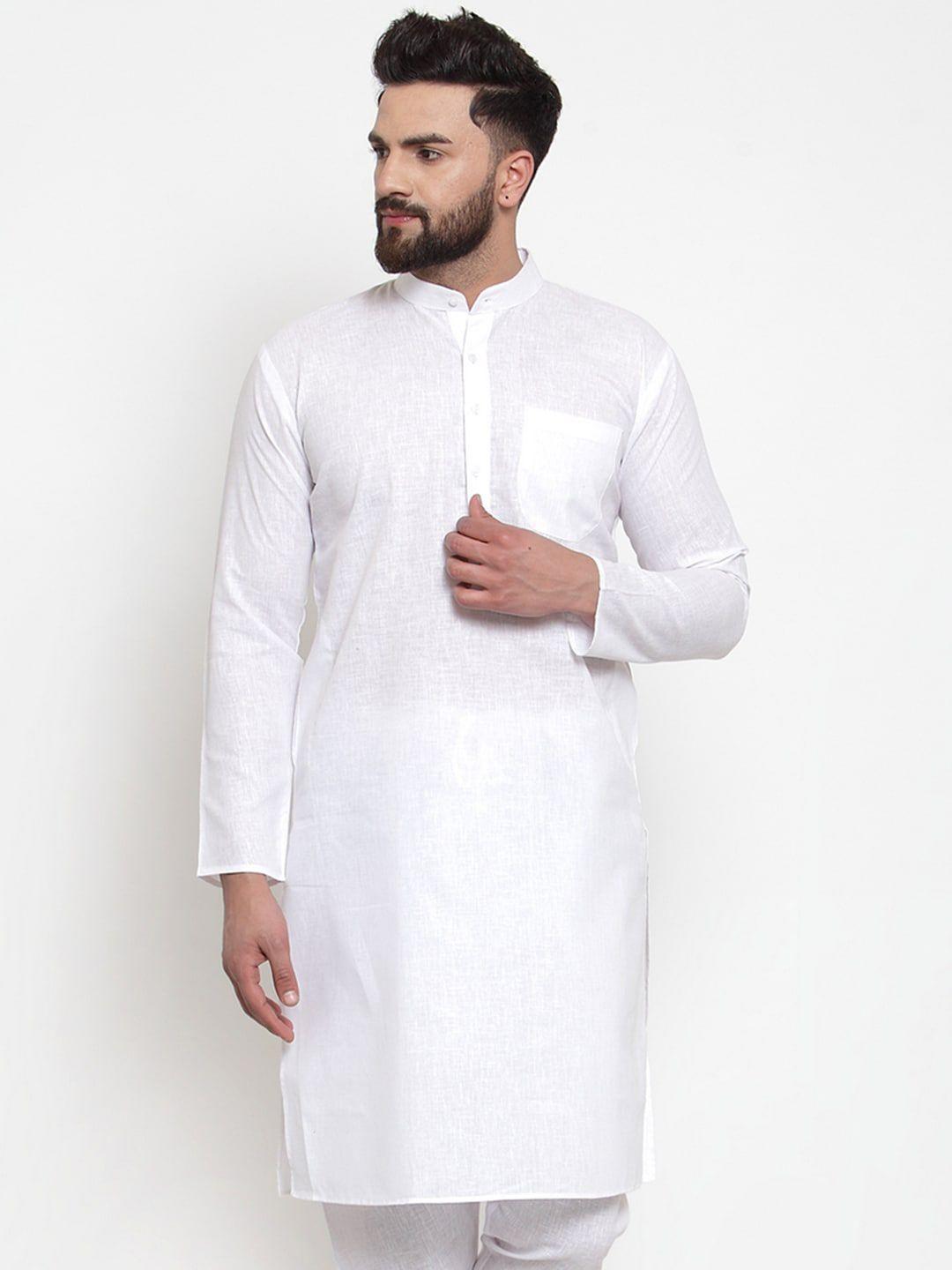 jompers mandarin collar long sleeves pure cotton straight kurta