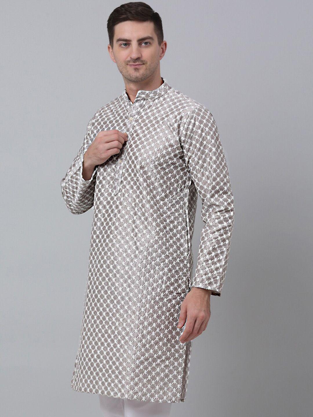 jompers mandarin collar woven design straight kurta