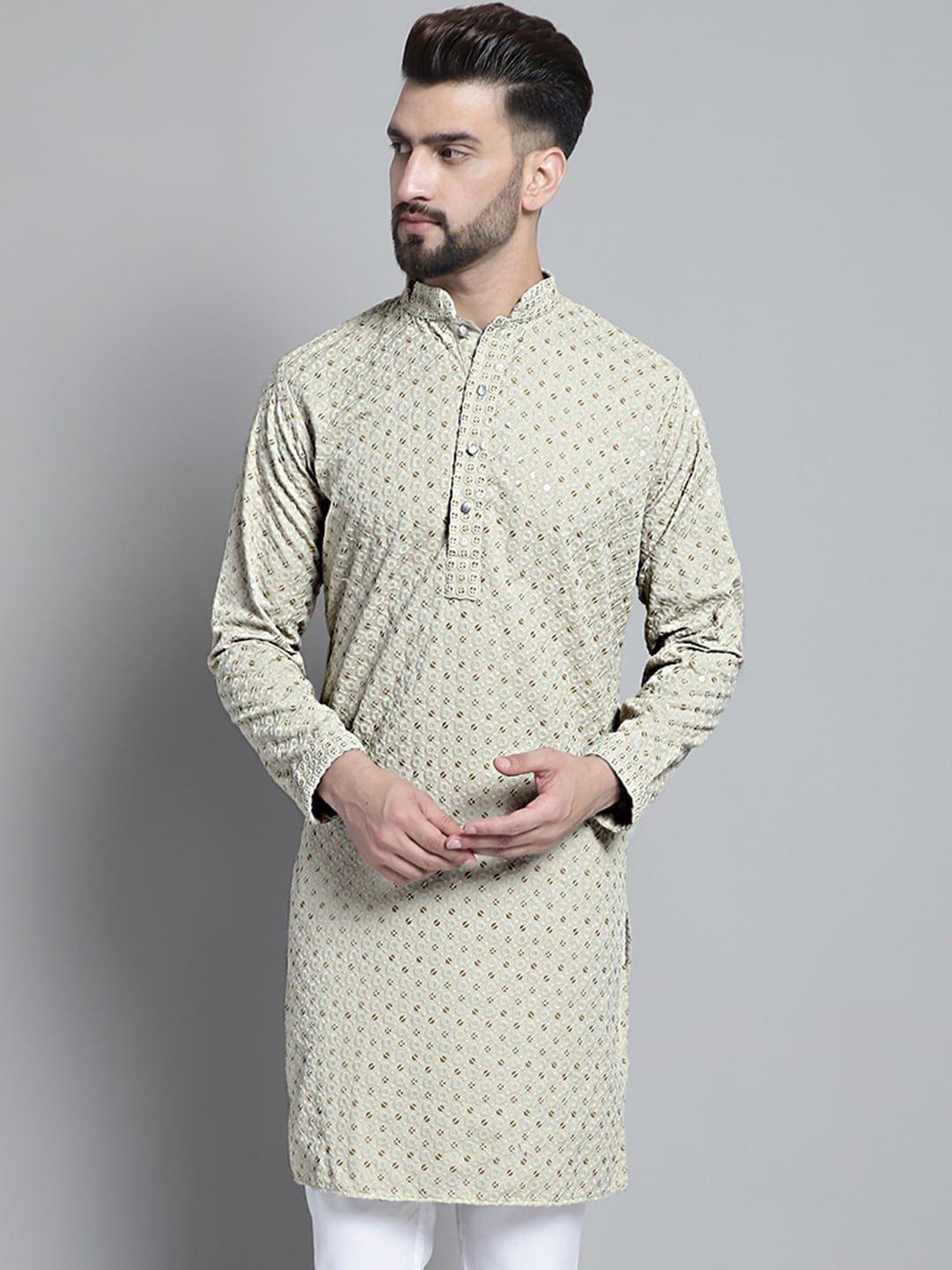 jompers men beige kurta