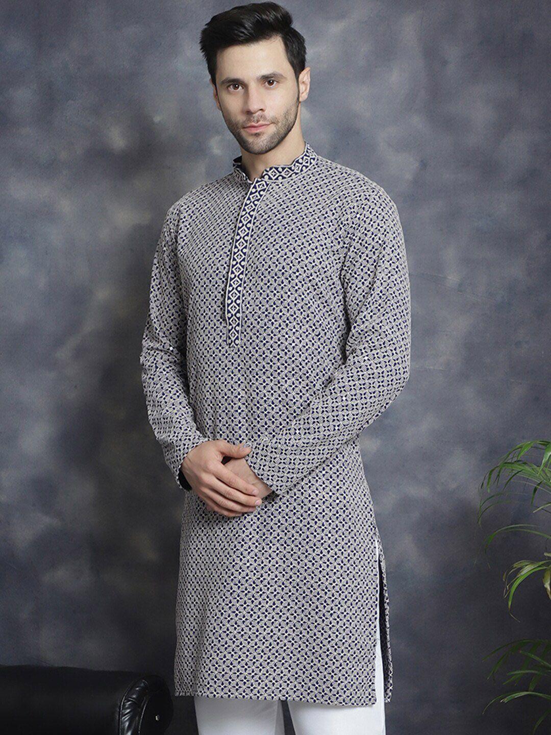 jompers men checked kurta