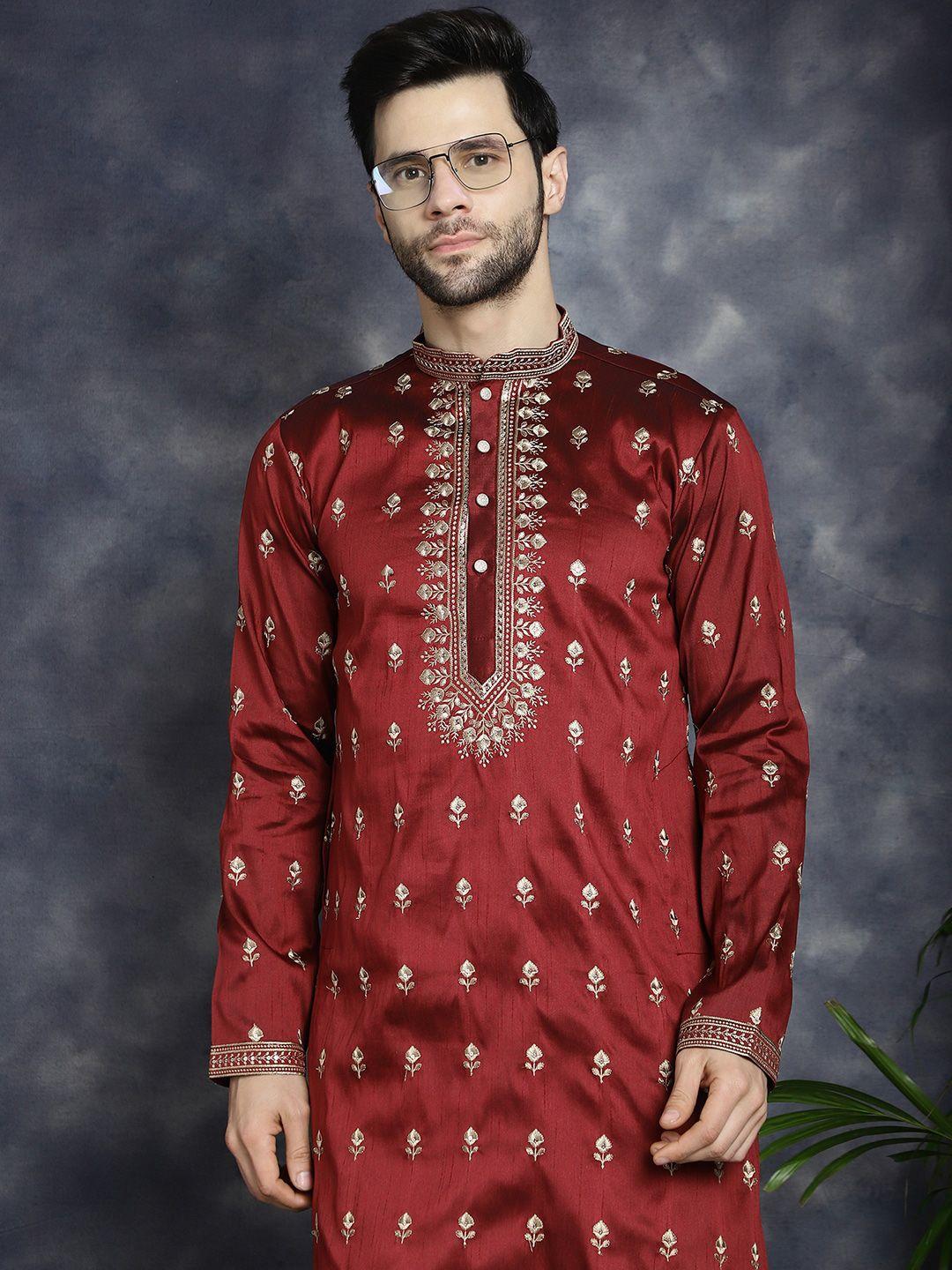 jompers men ethnic motifs printed kurta