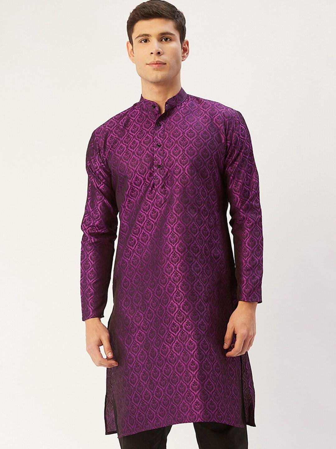 jompers men ethnic motifs woven design regular kurta