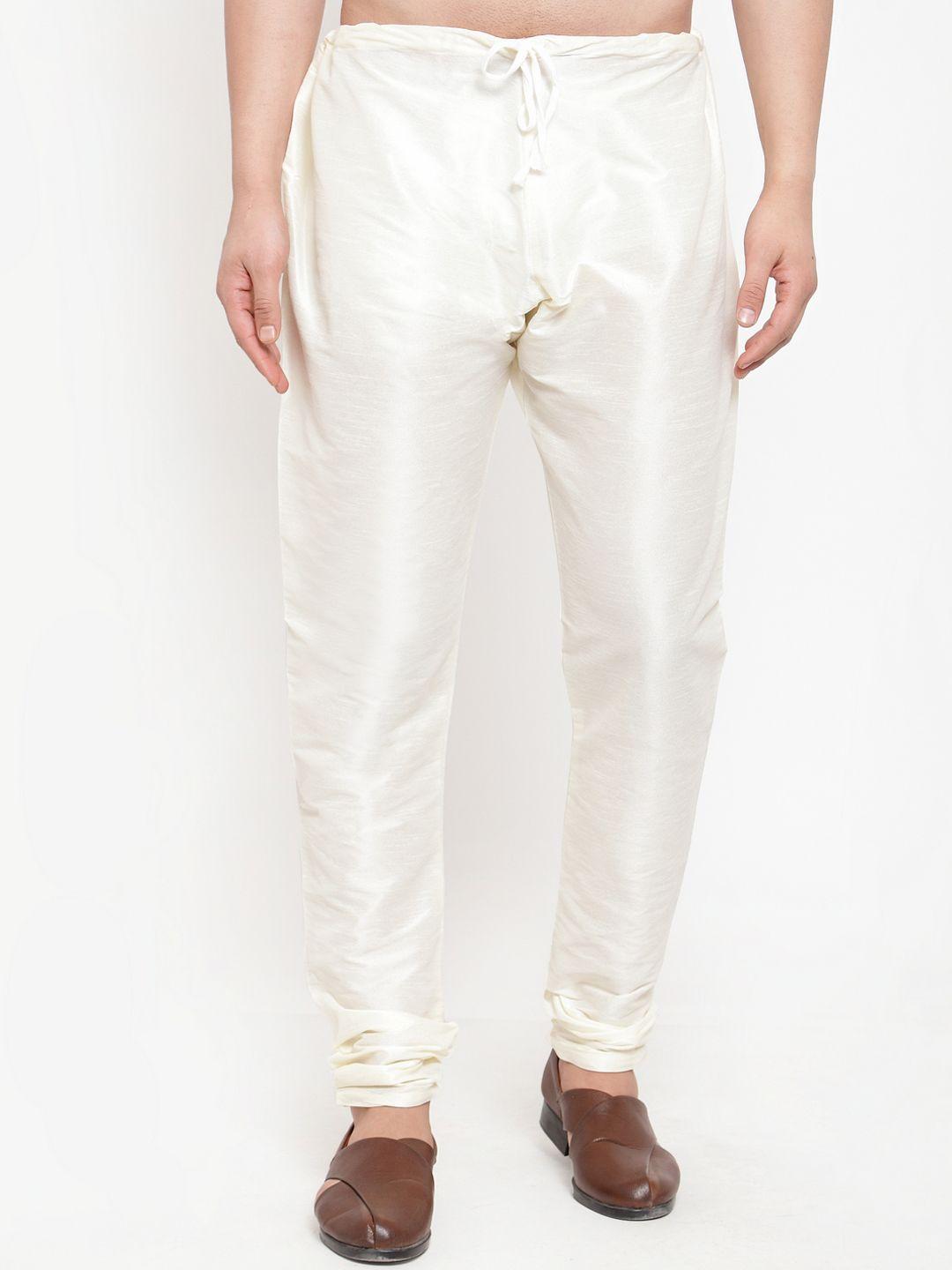 jompers men off-white solid churidar