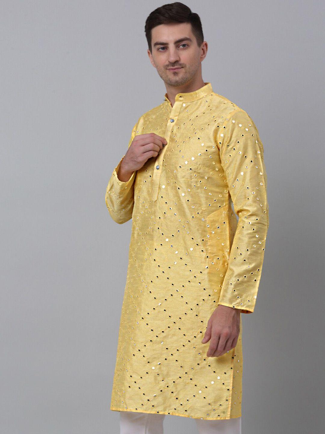 jompers mirror work embellished straight kurta