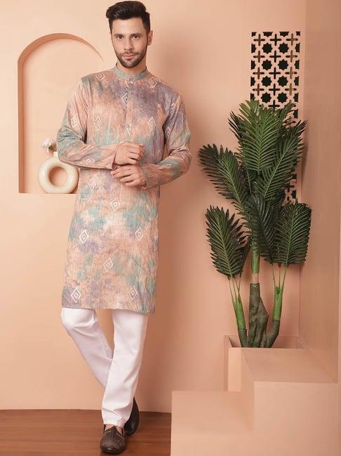 jompers multicolored regular fit embroidered kurta bottom set