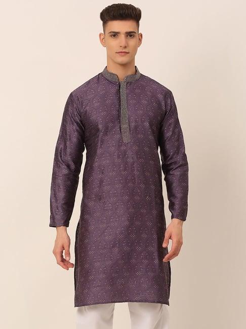 jompers purple purple embroidered kurta