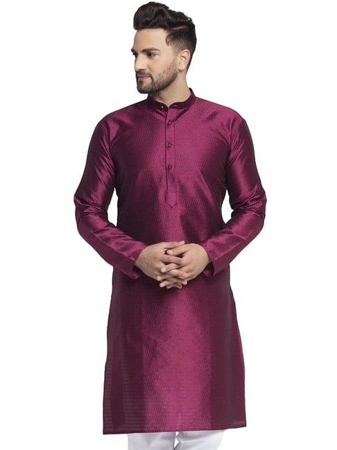 jompers purple regular fit geometric kurta