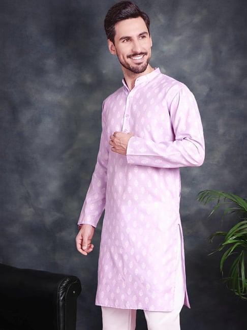 jompers purple regular fit printed kurta