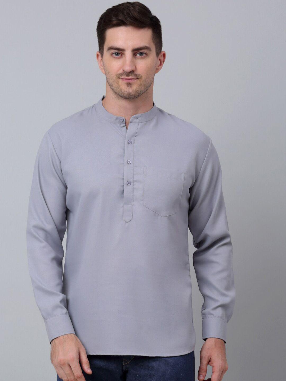 jompers solid mandrain collar kurta