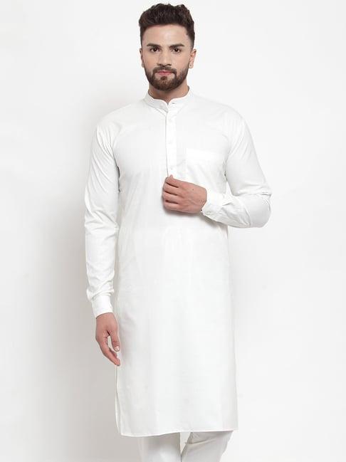 jompers white regular fit kurta