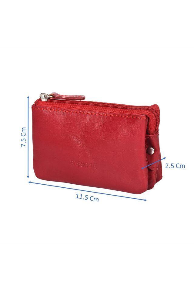 jonas solid pure leather zipper closure unisex waist pouch