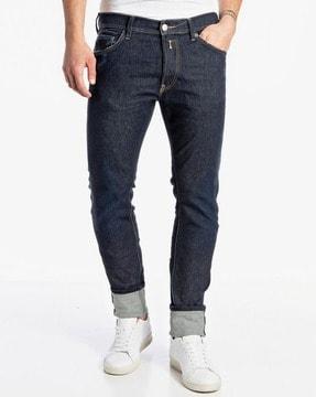 jondrill skinny fit hyperflex raw wash jeans