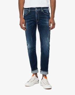 jondrill skinny fit hyperflex re-used dark wash jeans