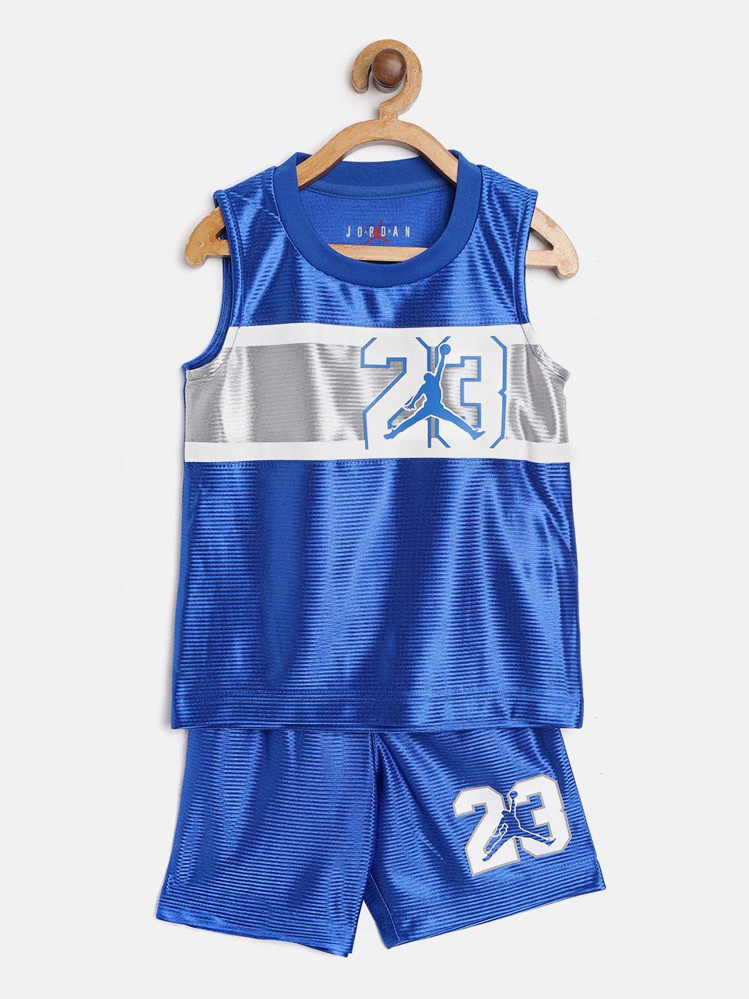 jordan-boys-blue-&-grey-colourblocked-jumpman-23-logo-print-t-shirt-with-shorts