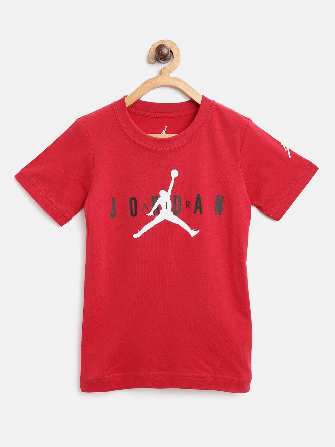 jordan boys red brand logo print basketball t-shirt