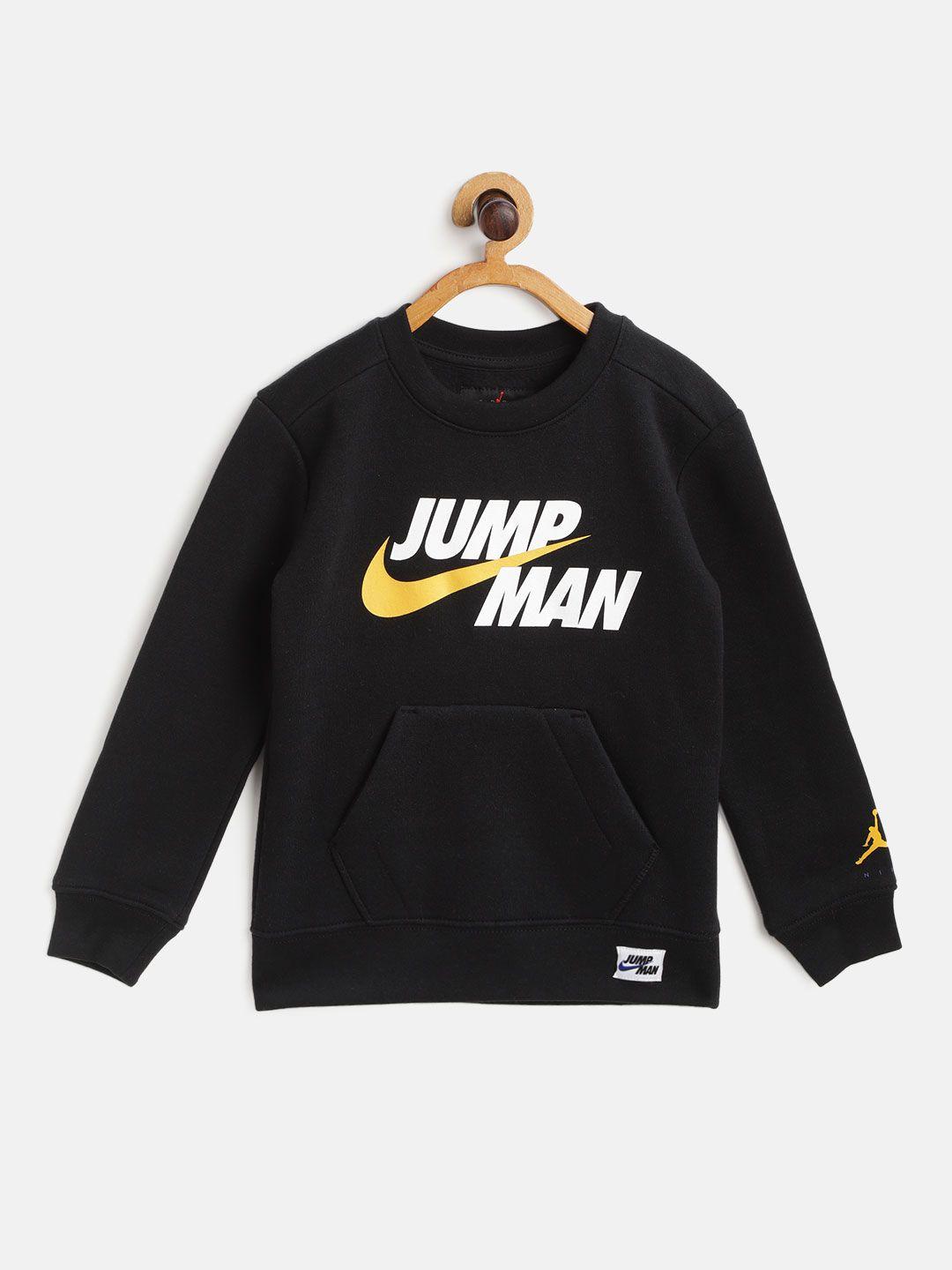 jordan black & white jumpman print sweatshirt