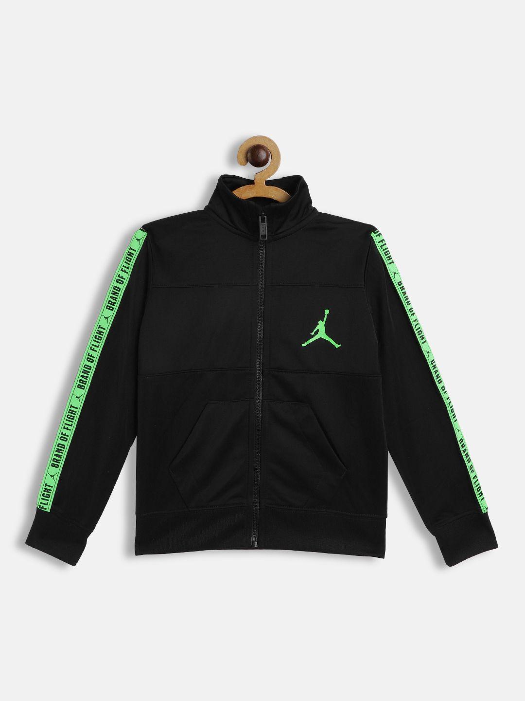 jordan boys black brand logo printed lightweight tailored jacket