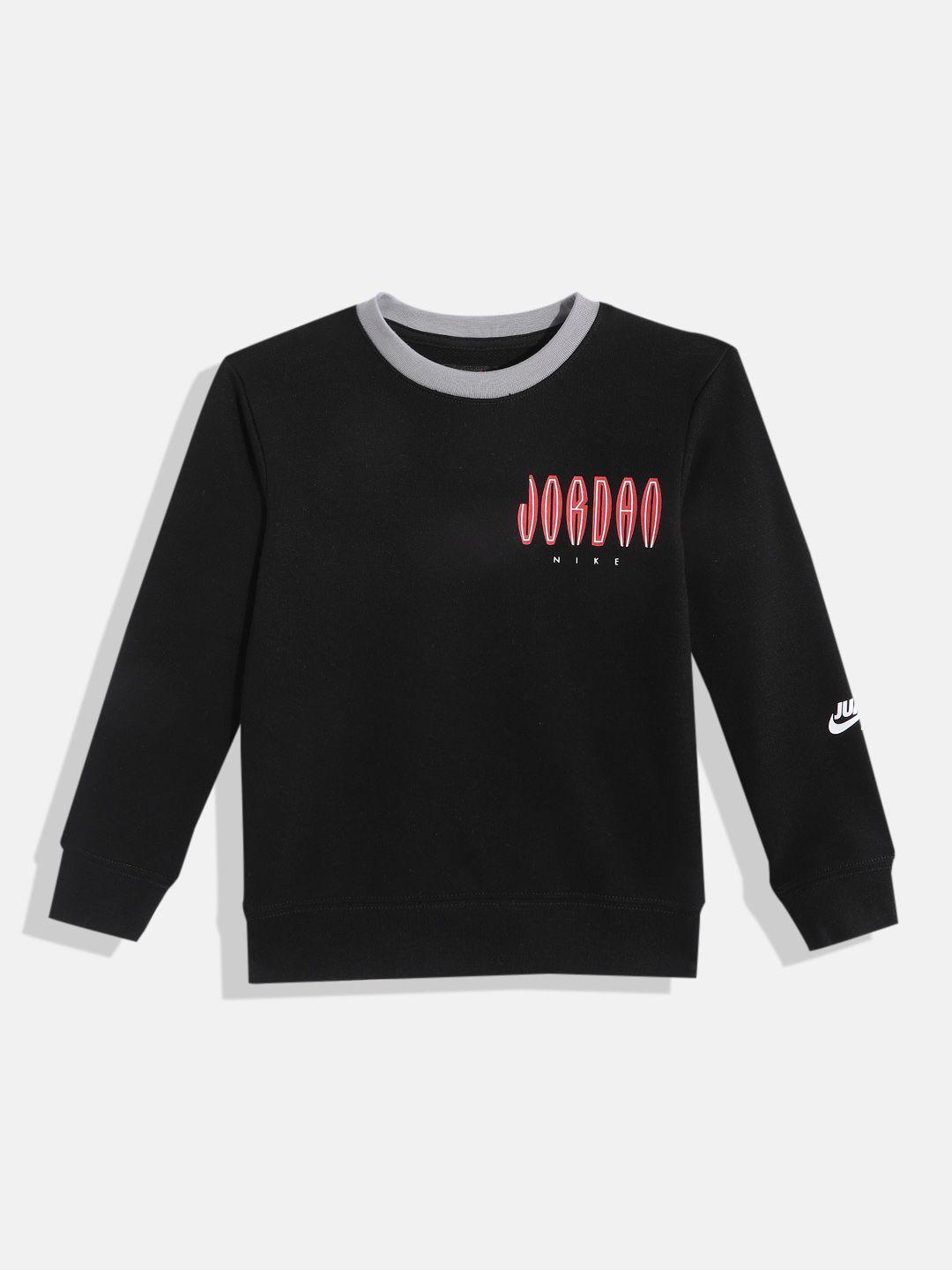 jordan boys black printed sweatshirt