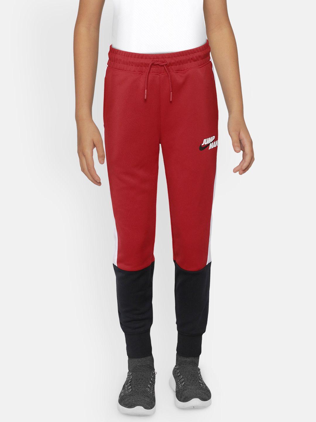 jordan boys red jumpman by nike colorblock pants