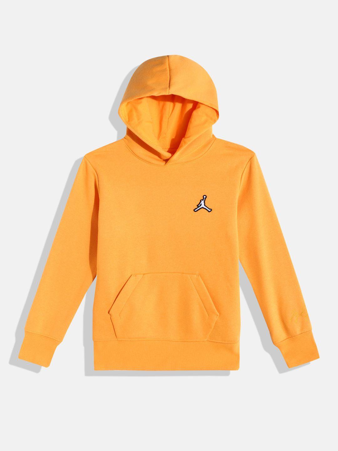 jordan boys yellow hooded sweatshirt