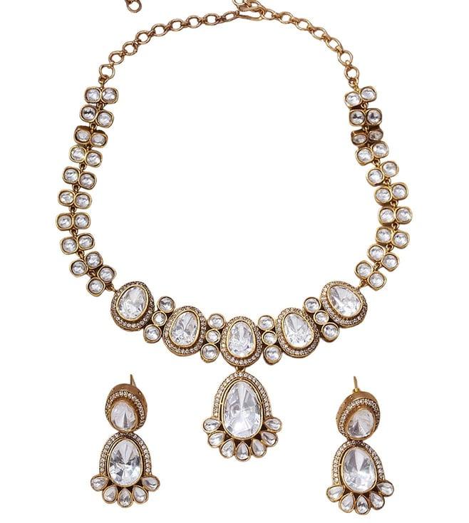 joules by radhika enchanted polki necklace set