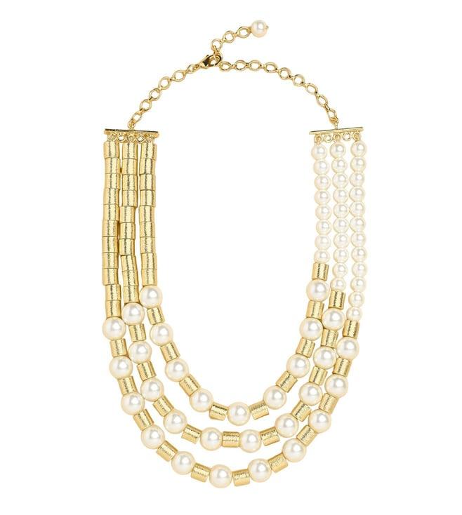 joules by radhika pearl multi string necklace