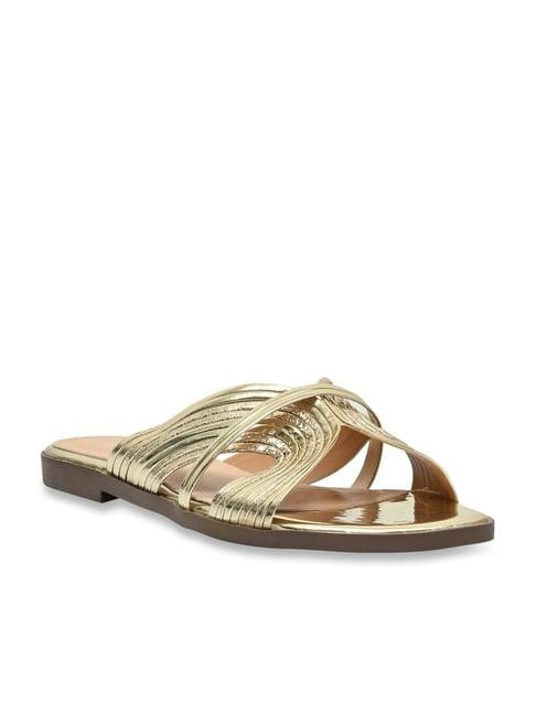 jove women's golden casual sandals