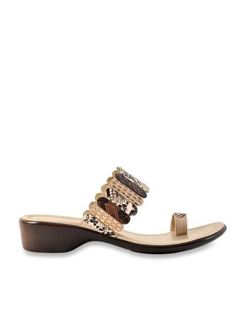 jove women's golden toe ring sandals