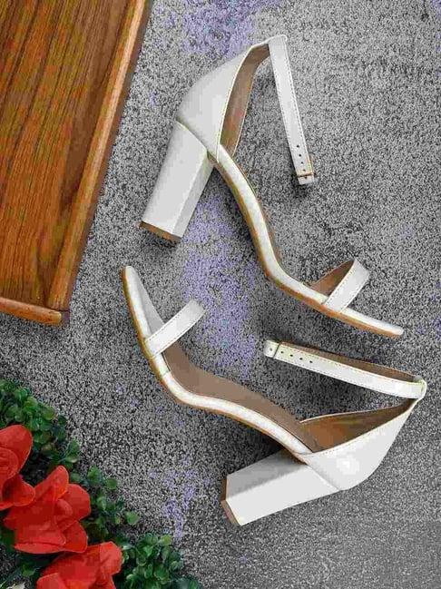 jove women's off white ankle strap sandals