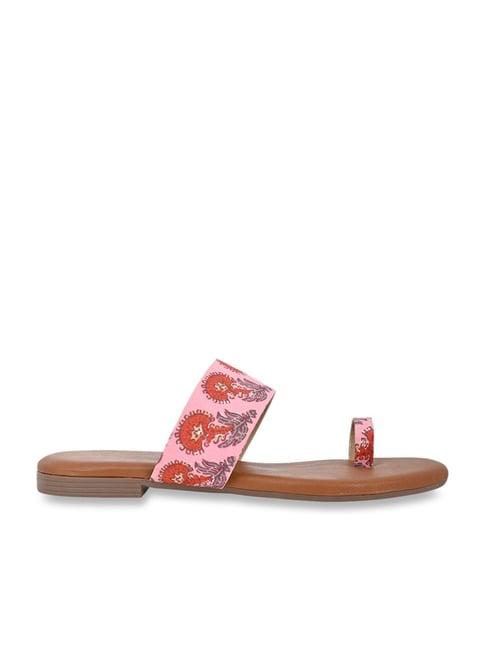 jove women's pink toe ring sandals