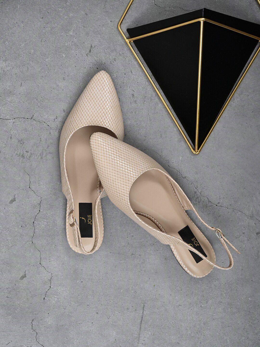 jove women beige mules flats