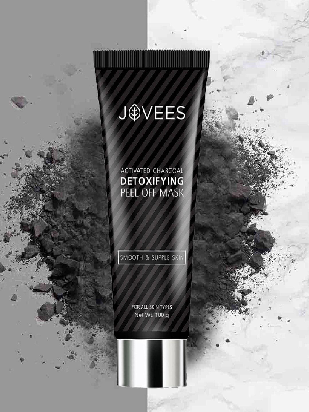 jovees activated charcoal detoxifying peel off mask for smooth & supple skin - 100 g