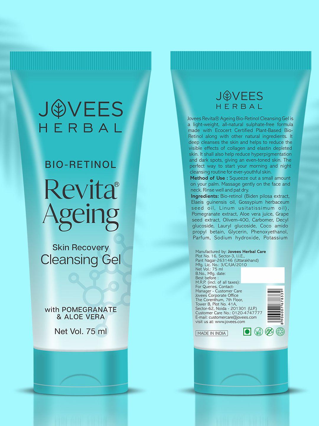 jovees herbal revita ageing skin recovery cleansing gel - 75 ml