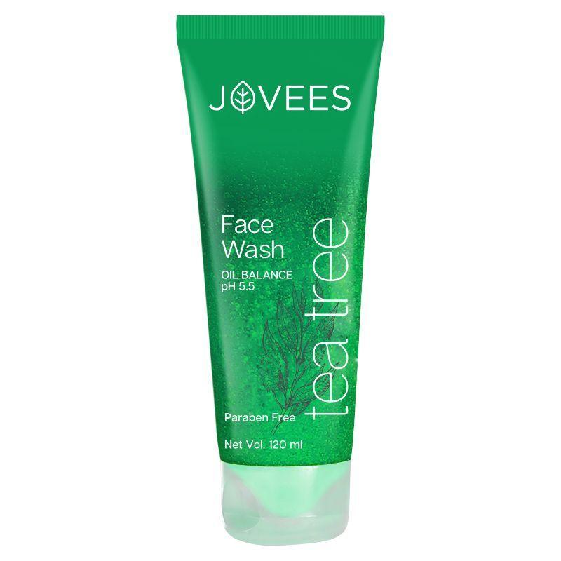 jovees herbal tea tree oil control face wash for oily and sensitive skin and paraben & alcohol free