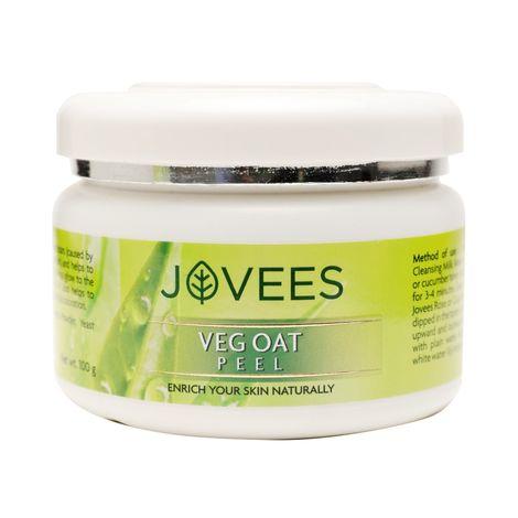 jovees herbal veg oat peel | face mask for glowing skin | helps minimize scars, tanning, pigmentation | deep pore cleansing | for women/men | 100gm