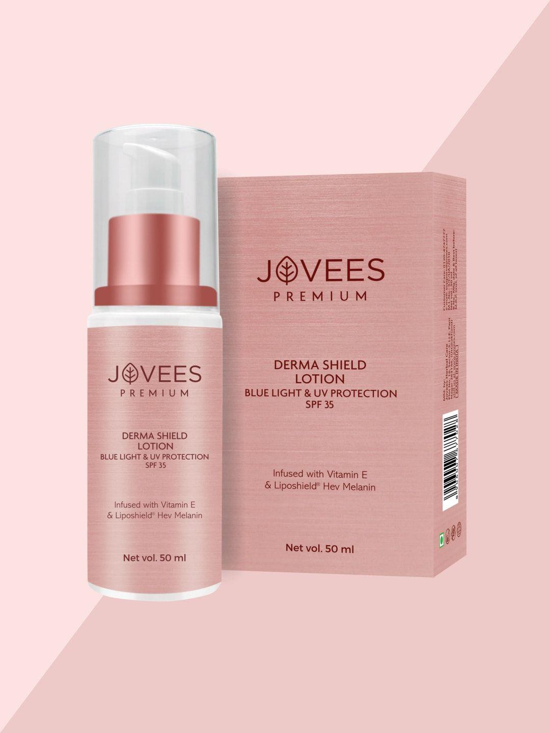 jovees premium derma shield lotion blue light & uv protection with spf 35 - 50 ml