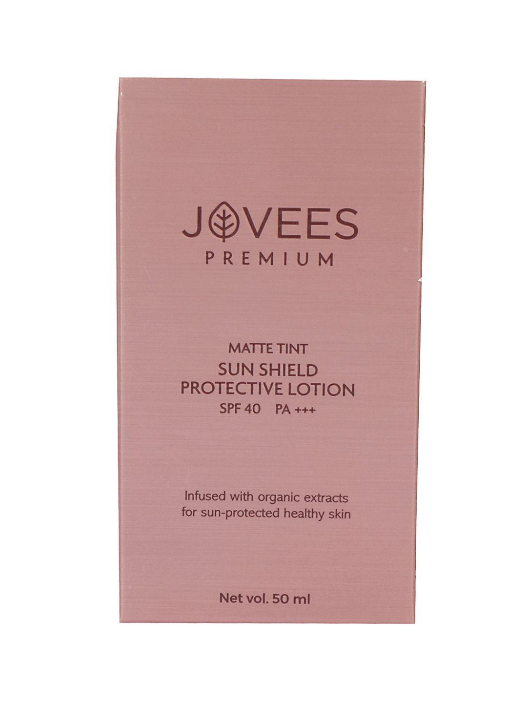 jovees sun shield matte tint protective lotion with spf 40 pa+++ - 50 ml