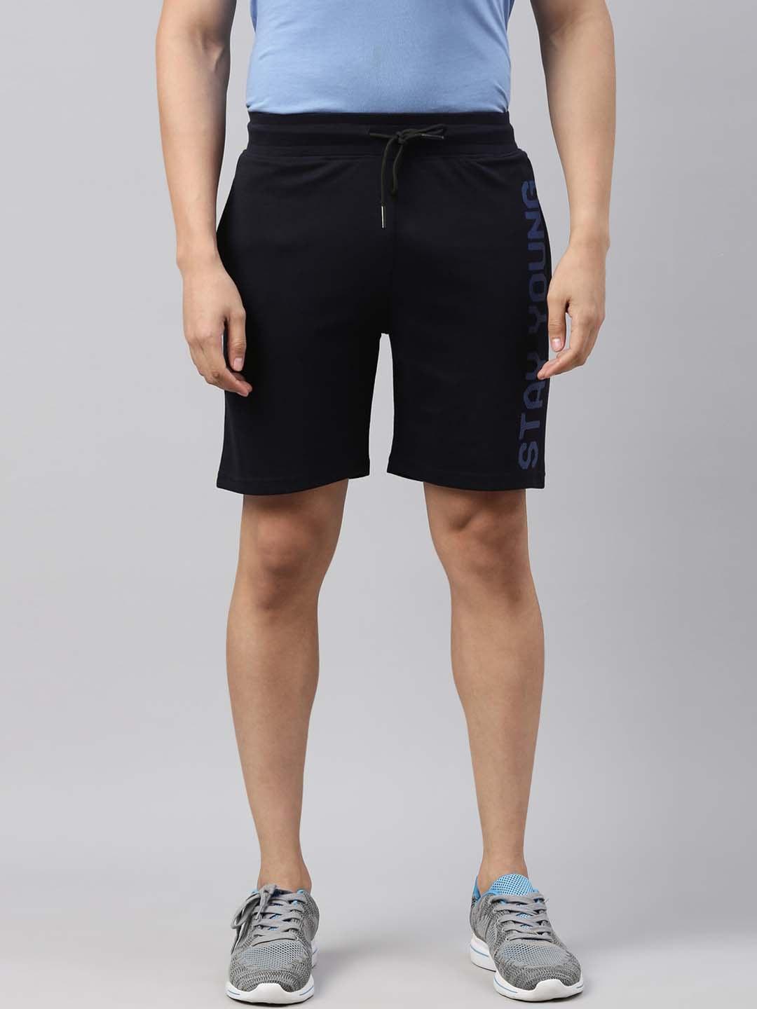 joven men navy blue sports shorts