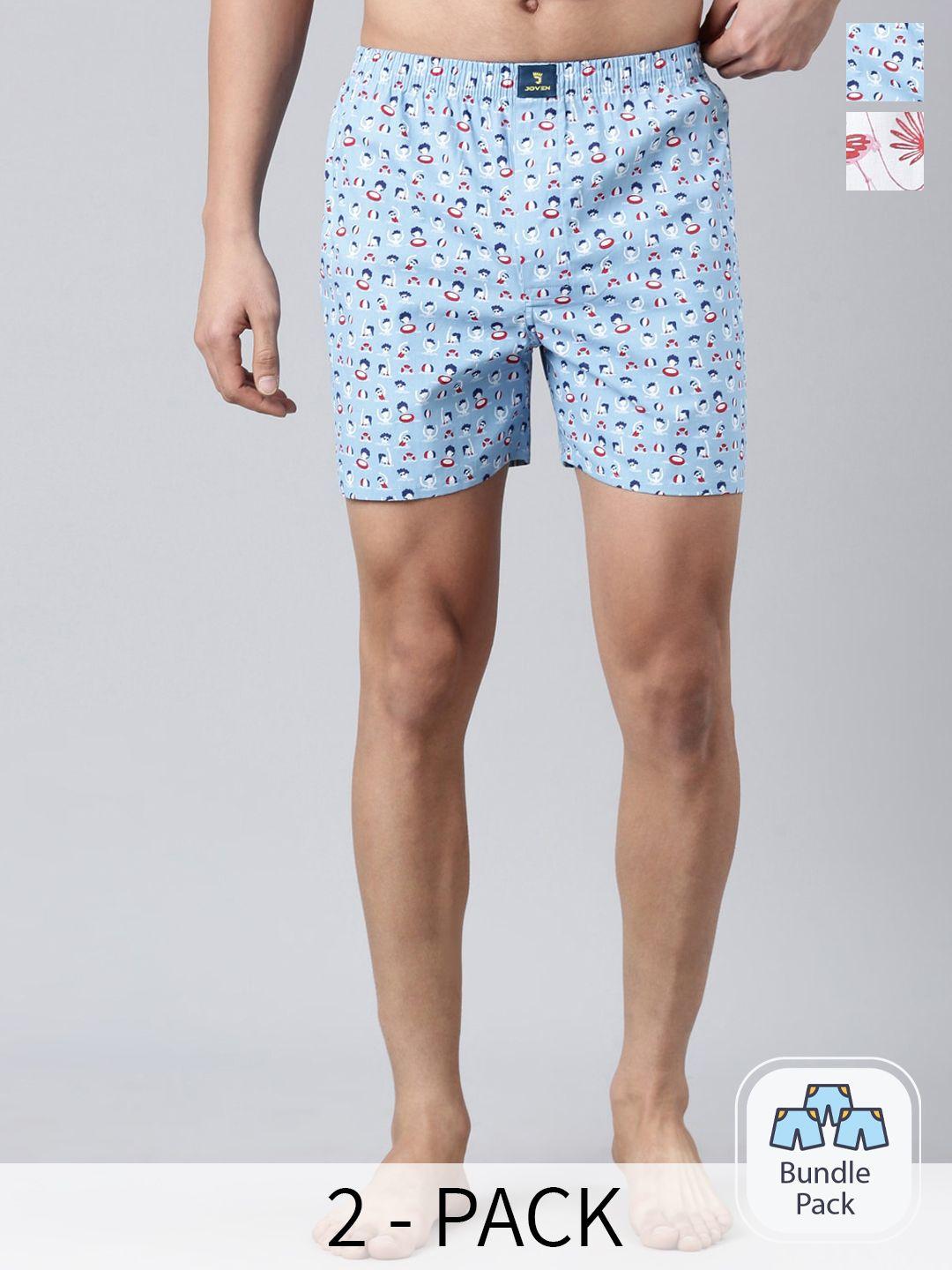 joven pack of 2 conversational printed pure cotton boxers jb2p-wpsw