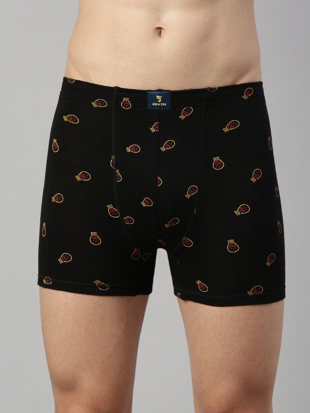 joven men black printed trunk s22-taop-bu