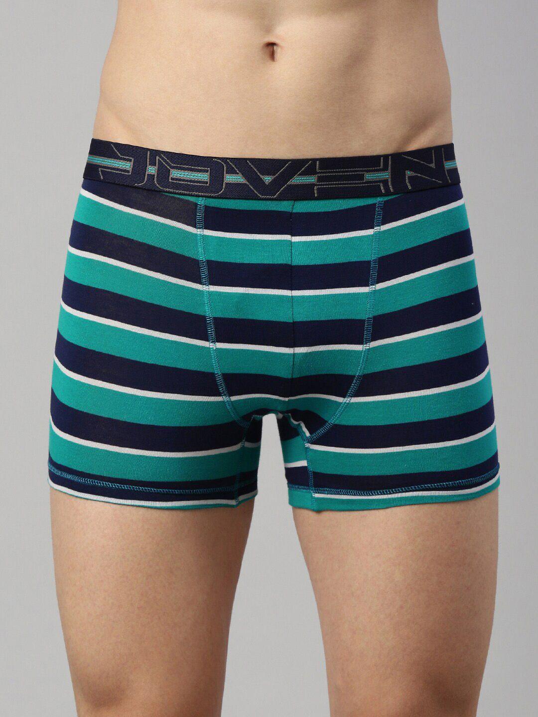 joven men green & navy-blue striped cotton trunks tyd01