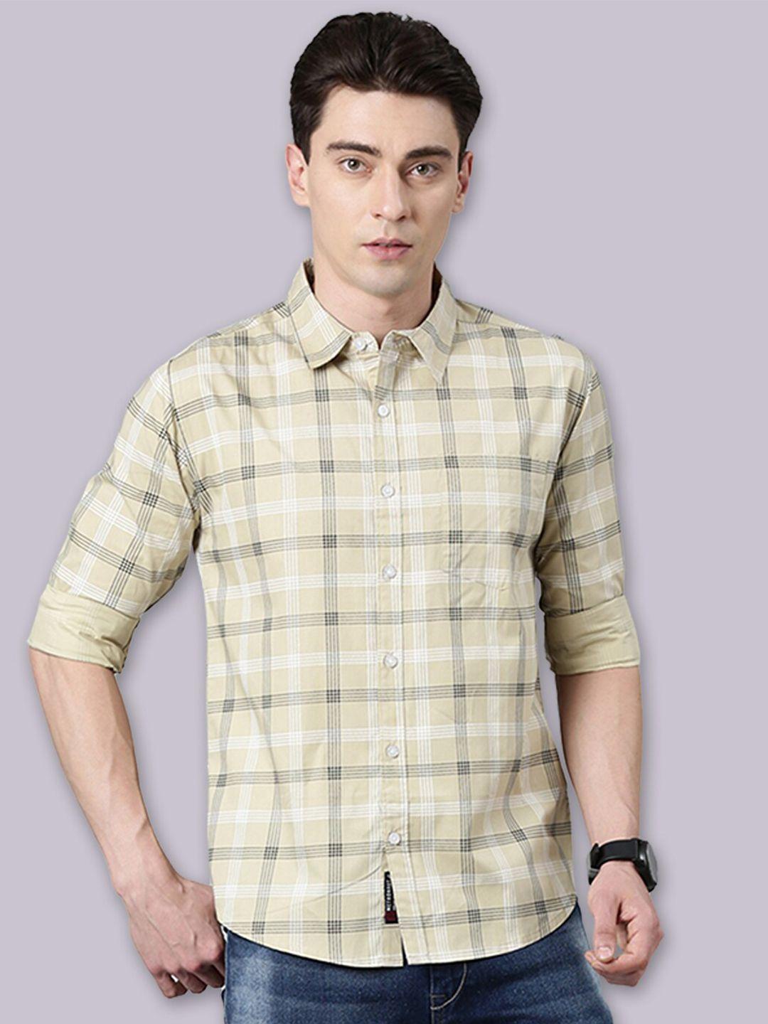 joven men opaque checked casual shirt