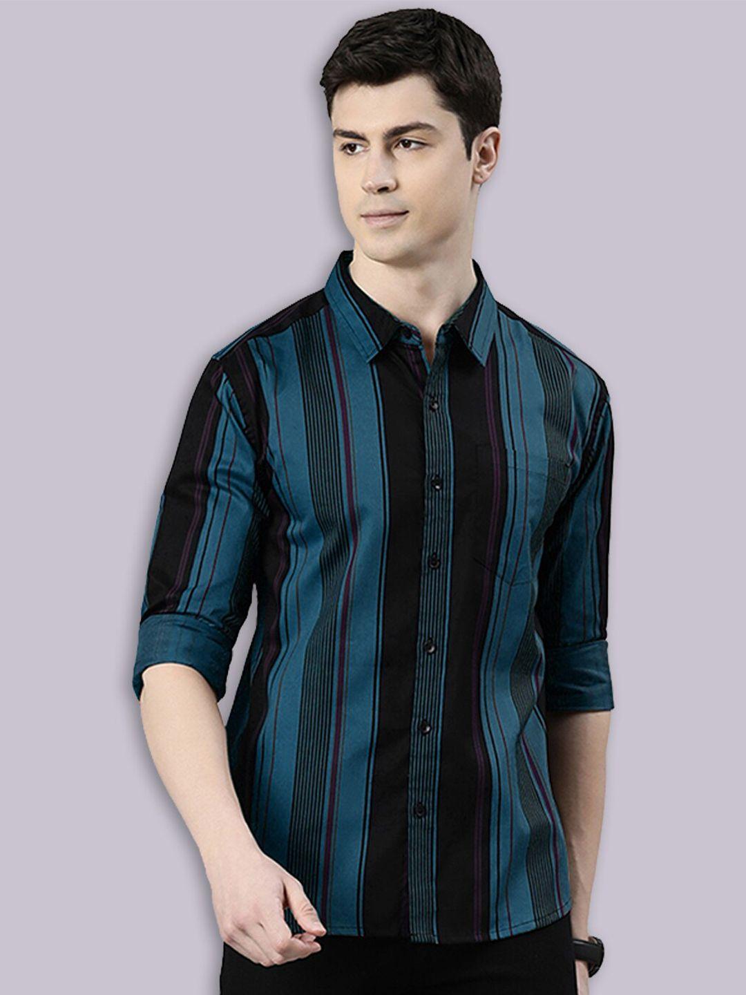 joven men opaque striped casual shirt