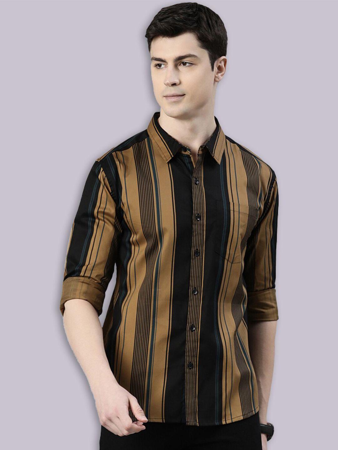 joven men opaque striped casual shirt