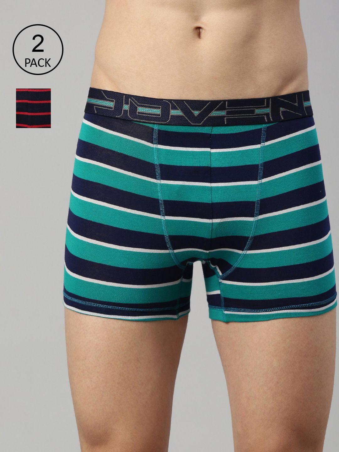 joven men pack of 2 striped cotton trunks 2tyd-c8