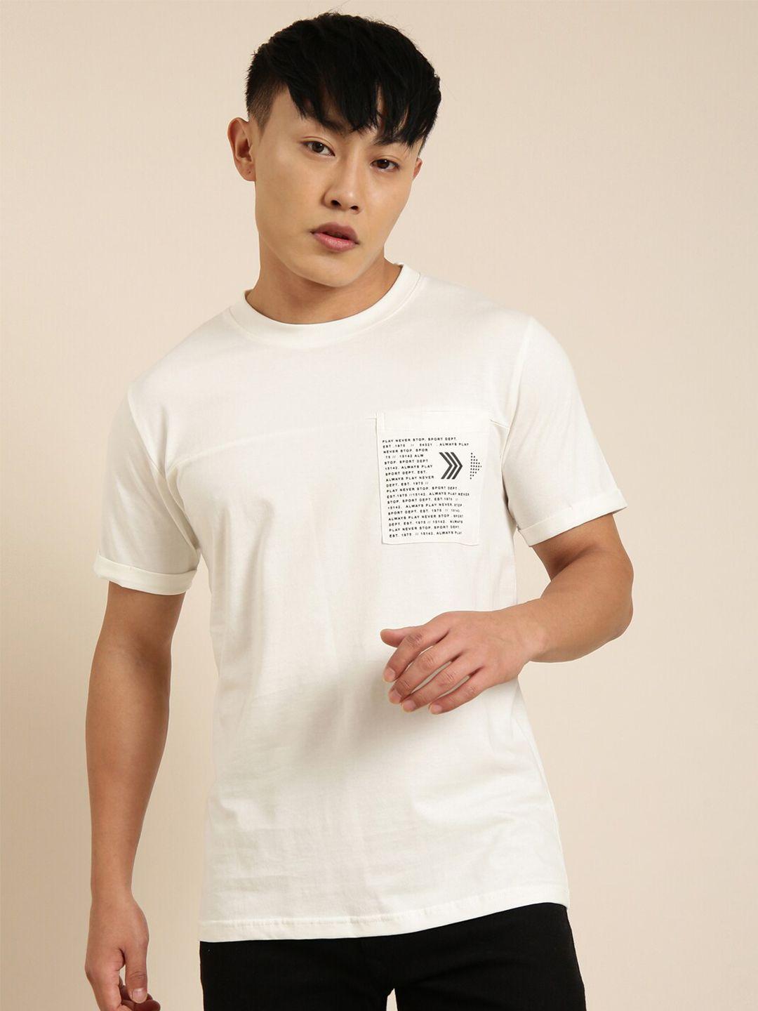 joven typography printed pure cotton t-shirt